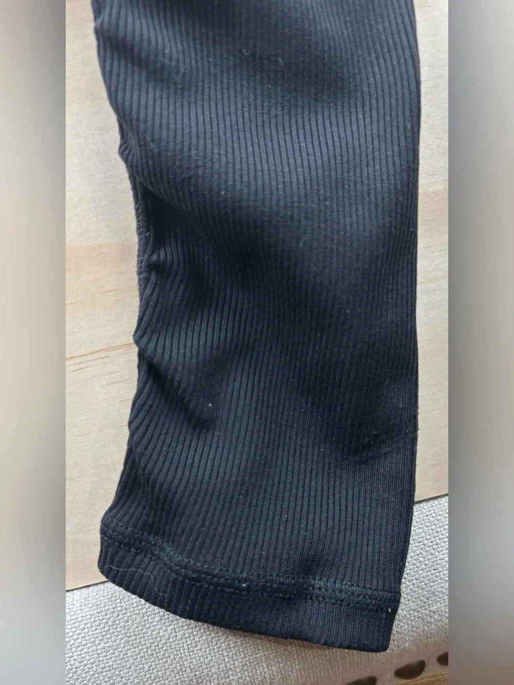 ALO Yoga Goddess Ribbed Leggings Purple Black Hi-Rise Women’s Size Small